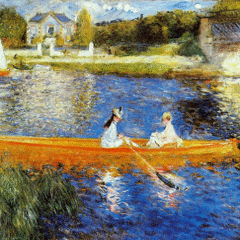 reproductie The skiff van Pierre-Auguste Renoir